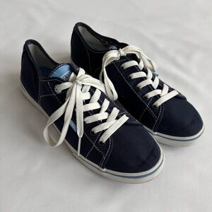 Vans retro style canvas skater sneakers (navy blue, size 8)
